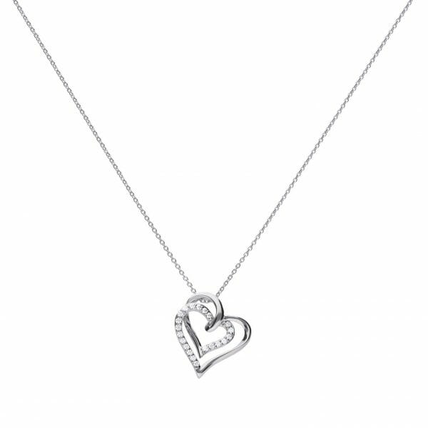 Diamonfire Interlocking Heart Necklace - Heptinstalls Jewellers of ...