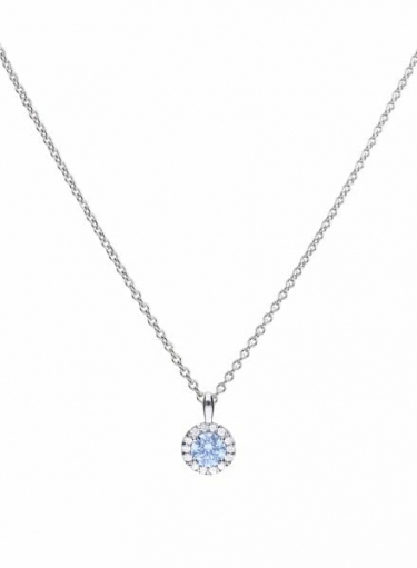 Diamonfire Sky Blue Cluster Necklace